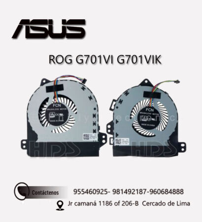 COOLER VENTILADOR ASUS ROG G701VI G701VIK