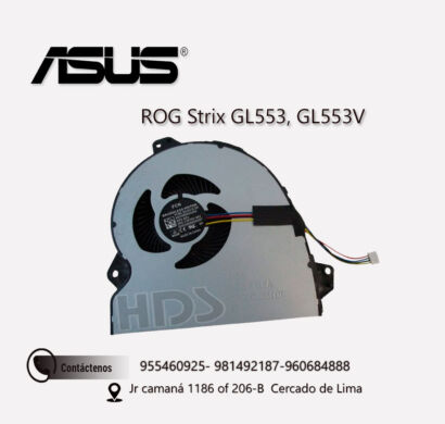 COOLER VENTILADOR ASUS ASUS ROG, GL753, GL753V