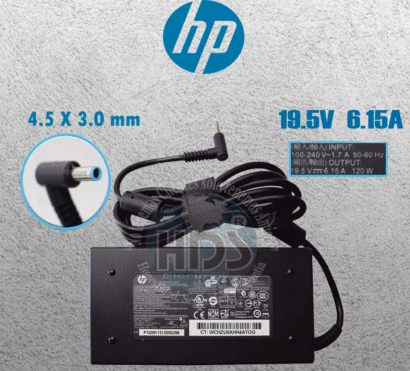 CARGADOR  ORIGINAL  HP PUNTA AZUL 19.5V  6.15A