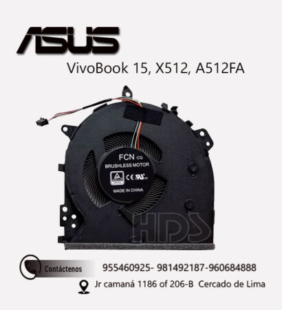 COOLER VENTILADOR  ASUS  X512U, X512UF, X512UA, X512FA