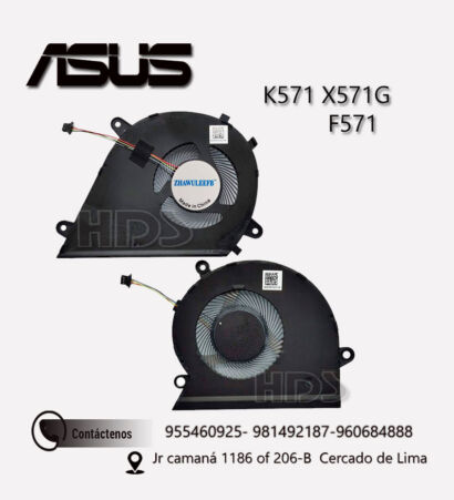 COOLER VENTILADOR ASUS VivoBook X571G, X571GT, RX571GT